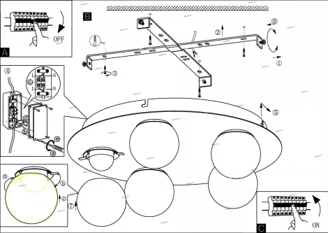 Настенно-потолочный светильник Eglo Mosiano 94631