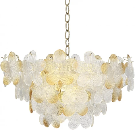 Потолочна люстра на штанге ST Luce Tender SL6240.203.12 золотистый/Прозрачный, январный E14 12*60W (220V, на цепи, цветы)