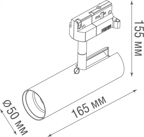 Трековый светильник трехфазный 220V 10W Donolux Hubble DL18866/10W Track B Dim (LED, круглые)