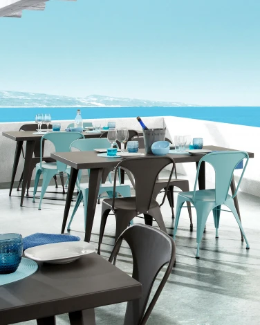 Обеденный стул La Forma (ex Julia Grup) Malira (Графит,Черный/ Металл,Сталь)