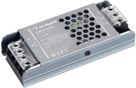 Блок питания ATS-24-030-LS (24V, 1.25A, 30W) (Arlight, IP20 Сетка, 5 лет) 049077