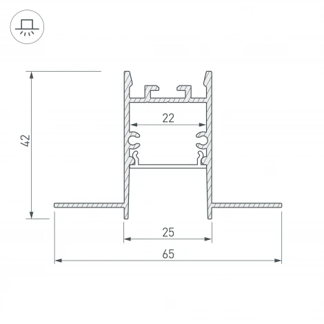 Профиль SL-COMFORT22-FANTOM-2000 ANOD (Алюминий) 033275 Arlight SL-COMFORT