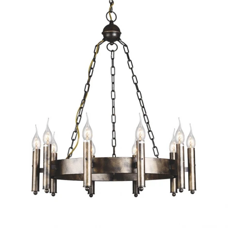 Подвесная люстра Favourite Fortezza 1144-10P (220V, на цепи, подсвечник, свеча, кольцо)