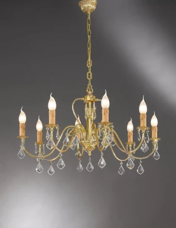 Подвесная люстра Nervilamp 550 550/8 (220V, на цепи, подсвечник, свеча)