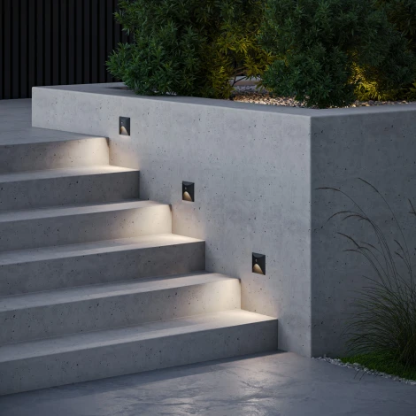 Подсветка светодиодная для лестниц встраиваемая IP65 Elektrostandard Move 40158/LED 4000K с датчиком движения Черный