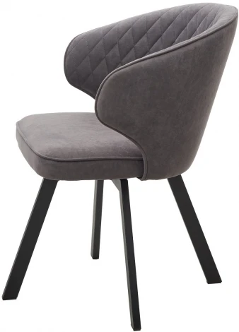 Стул SKAT 360 град. поворот. B28 Темно-серый, велюр / черный каркас, М-City