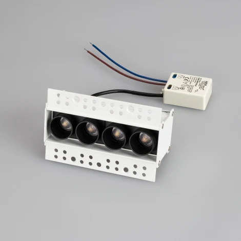 Светильник линейный встраиваемый LED MS-ORIENT-BUILT-TRIMLESS-TC-S38x127-10W Day4000 (WH-BK, 30 deg, 230V) (Arlight, IP20 Металл) 032224