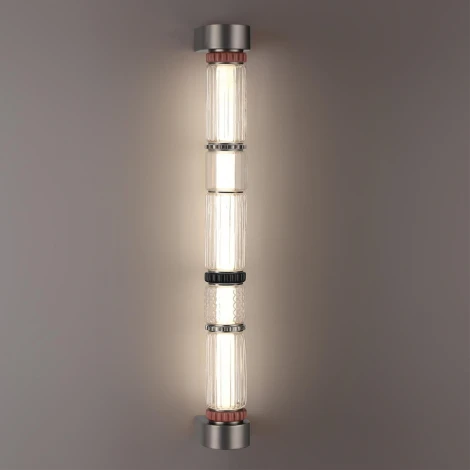 Настенный светильник Odeon Light Collier 5456/18WL темный сатин.никель/терракот/черный LED 22W 4000K