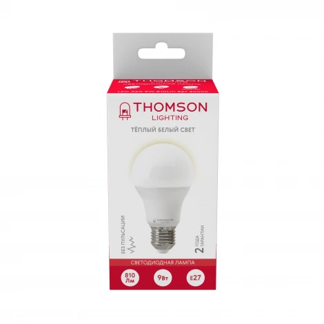 Лампочка светодиодная белая груша E27 9W Thomson A60 TH-B2003