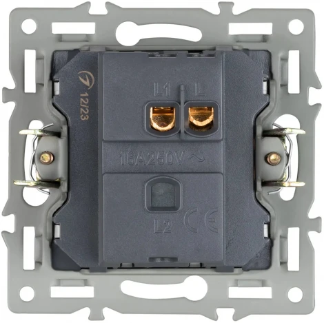 Механизм выключателя одноклавишный непроходной SWT-MK01-PL-BK (250V, 16A) (Arlight) 043711