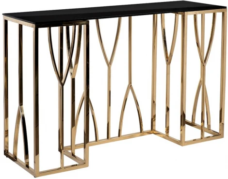 Консольный стол Garda Decor 13RXC3102-GOLD (Золото/Черный)