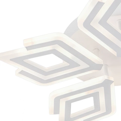 Потолочная люстра светодиодная Escada Ceres 10288/5LED 85Вт, с ПДУ, металл/акрил, белый (регулировка яркости, 220V, круглые)