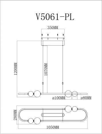 Подвесной светильник Moderli Eclipce V5061-PL