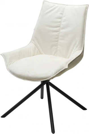 Стул M-City ОСЛО Atmocfera 010 Бежевый / Orakul 160 Белый / Черный каркас