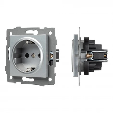 Механизм электрической розетки SCT-MEU1-PL-GR-V (250V, 16A) (Arlight) 049816
