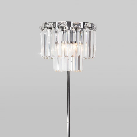 Торшер Elegante 01137/3 хром Eurosvet (220V, хрусталь, круглые)