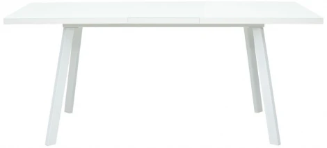 Стол ФИН 120 Белый, стекло/ Белый каркас М-City