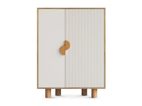 Шкаф правый Cresco ОГОГО Обстановочка! 934631 (Шпон,МДФ,ЛДСП/Дуб,Белый)