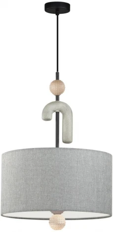 Подвесной светильник Odeon Light Bagel 5410/3 черный матов./серый/металл/полирезин/ткань E14 3*40W (220V, на проводе, круглые)