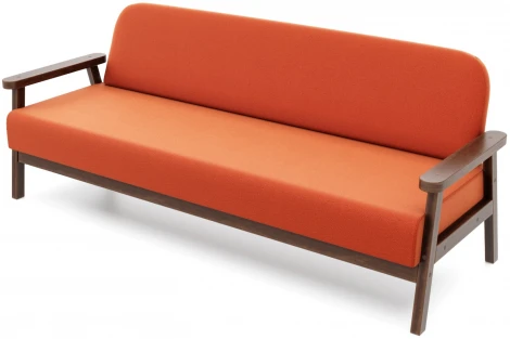 Диван Arsko прямой Флори Б орех велюр оранжевый