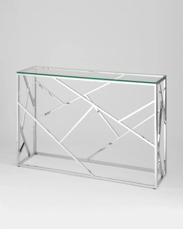 Консоль Stool Group АРТ ДЕКО 115*30 серебро УТ000001489