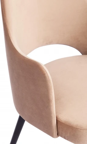 Кресло VALKYRIA 2 (mod. 718) ткань/металл, 55х55х80 см, высота до сиденья 48 бежевый barkhat 5/черный Tetchair 19882