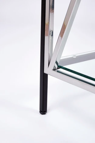 Консольный стол AllConsoles 1033-CB_S clear черный муар, серебряный