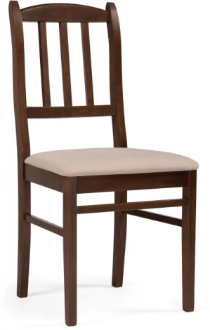 Стул деревянный Woodville Мириел темный орех / сливочный раф 527066