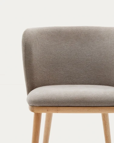 Ciselia Стул из коричневой синели и натурального массива ясеня La Forma (ex Julia Grup) арт.217213