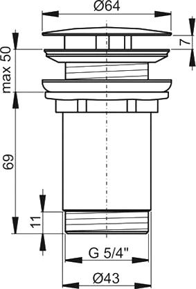 Донный клапан для раковины Ravak X01439