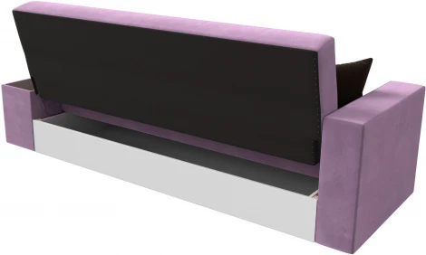 Диван-книжка Лига-020 стол справа (Сиреневый,Коричневый/Микровельвет) Лига Диванов арт.118510