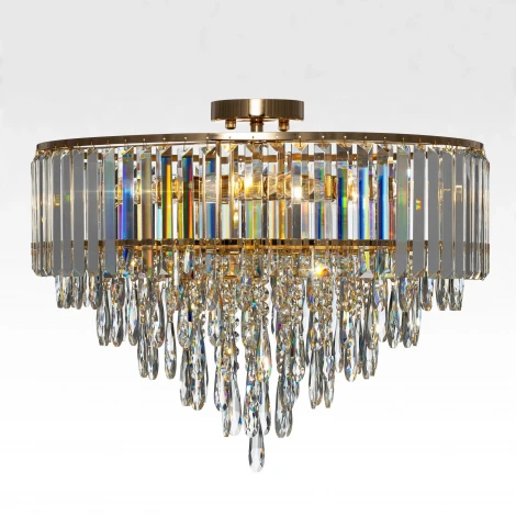 Потолочная люстра каскадная хрустальная Citilux Leonna CL320192