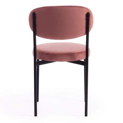 Стул REVO (mod. 7033) коралловый barkhat 15 /черный (ткань/металл)