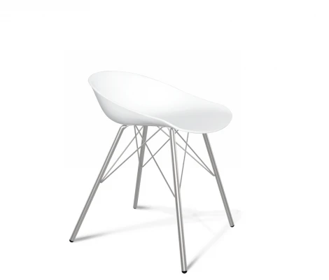 Стул SHT-ST19/S37 на металлокаркасе белый/хром лак Sheffilton 3860379001