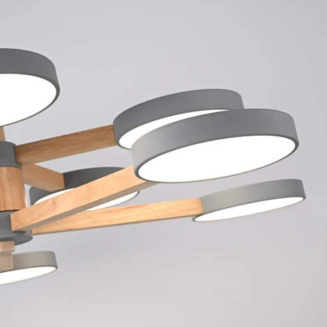 Потолочная люстра на штанге LED TURNA DBL L10 Gray ImperiumLoft Turna-Dbl01 (229088-26, Умный дом, WiFi, голосовое управление)