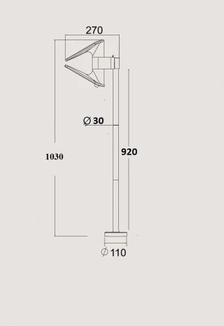 Грунтовый светильник светодиодный на солнечных батареях с датчиком движения Oasis Light SOLAR P9011-1030 S