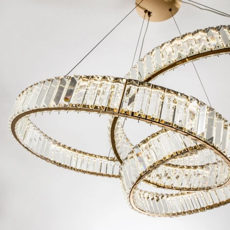 Подвесной светильник светодиодный хрустальный с регулировкой цветовой температуры Modelux MODESTYLE MS.9030.900 BS