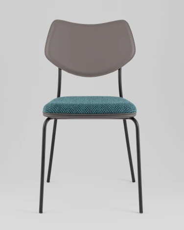 Стул обеденный Casey темно-бирюзовый с серой экокожей Stool Group арт.УТ000039575