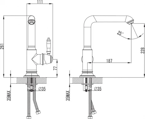 Смеситель Iddis Loft LOFBRL0i05 для кухонной мойки