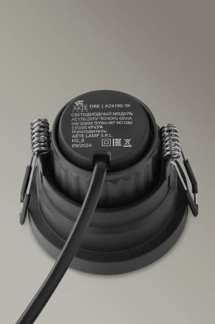 Точечный встраиваемый светильник Arte Lamp Ducre A8094PL-1BK (220V, круглые)