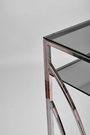Консольный стол AllConsoles 2061-CS grey зеркальный хром