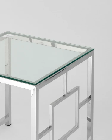 Журнальный столик Stool Group 55*55 БРУКЛИН серебро УТ000001492