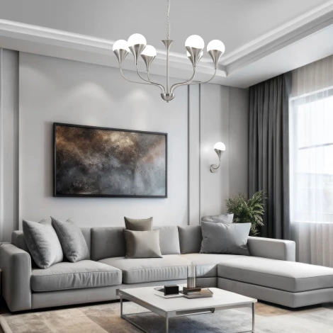 Бра Eurosvet Calyx 60169/1 никель (220V, шар)