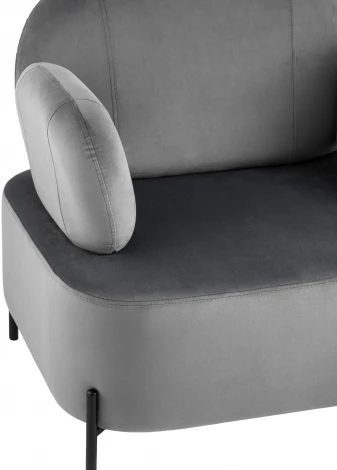 Кресло Stool Group Кэнди с подлокотниками велюр серый УТ000035878