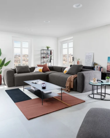 Журнальный стол La Forma (ex Julia Grup) Bast (Черный,Прозрачный/ Металл,Сталь,Стекло)