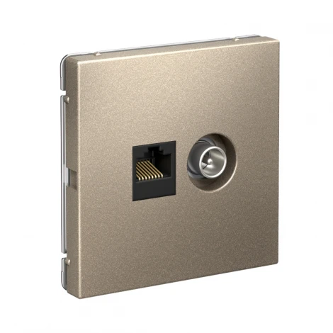 Розетка ТВ + Ethernet RJ-45 (шампань) Systeme Electric GAL000589