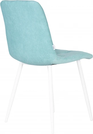 Стул обеденный DOBRIN CHILLY ROMBO (Тиффани Simple 51, основание белый) 006 ROMBO, цвет сиденья тиффани основания белый