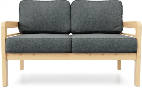 Диван Arsko прямой Бергер М сосна рогожка черная