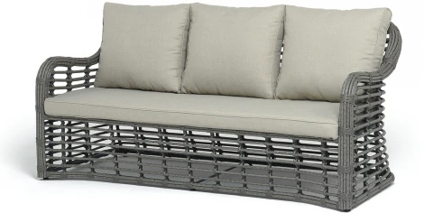 "Ницца" диван из искусственного ротанга трехместный, цвет серый 4SIS арт.УТ-00009383