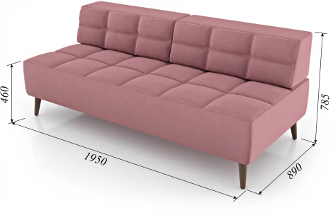 Диван Arsko Нельсон коралловый велюр